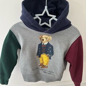 Polo by Ralph Lauren Kids Multicolor Bear Hoodie size 2T